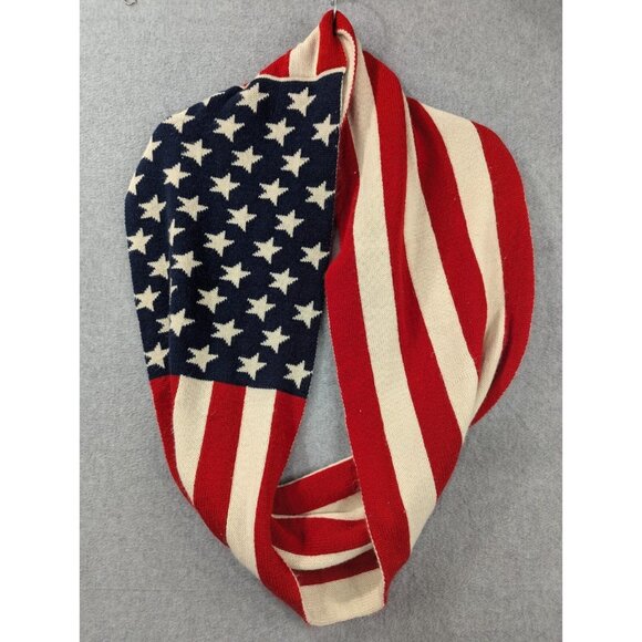 Infinity Scarf Lightweight American Flag Patriotic USA 4th of July - Picture 1 of 7